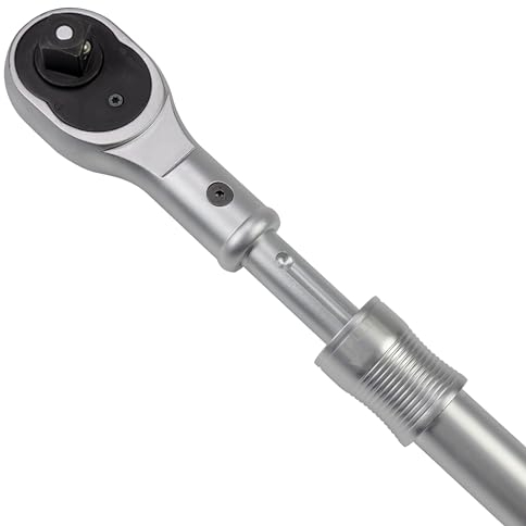 HASKYY Teleskop-Ratsche-Knarre 3/4 XXXL 78-115cm Ausziehbar in 8 Stufen Ratschenschlüssel Umschaltknarre Langhebelratsche Drehmoment 1412Nm