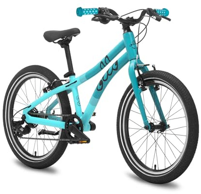 Ollo Adventure Bike 20 Zoll Kinderfahrrad ab 6 Jahren - leichtes Kinder Fahrrad für 120-135 cm Körpergröße mit Aluminiumrahmen, 8-Gang-Schaltung, Bremsen, Schutzblechen, Ständer & Gym Bag