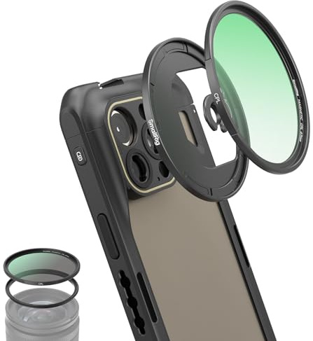 SMALLRIG 67mm Magnetischer Zirkular Polarisationsfilter Inklusive M-Mount-Filter Adapter und 67 mm Gewindefilterring, Wasserdichtes, Kratzfestes Magnetisches CPL-Filterset - 4727