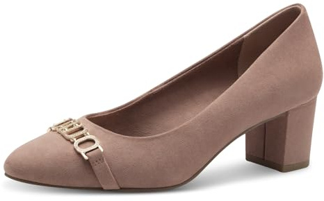 Marco Tozzi by Guido Maria Kretschmer - Decolleté da Donna con Tacco a Blocco, Beige, 41 EU