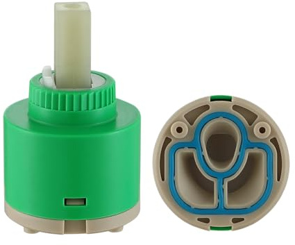 Muxios Wasserhahn-Innenkartusche, 40 mm, Keramik-Kartuschenventil, 2 Stück | Wasserhahn, Keramikkartusche, Ventil, Mischhahn, Innen-Kartusche, Ersatz für Badezimmer-Küchenarmatur