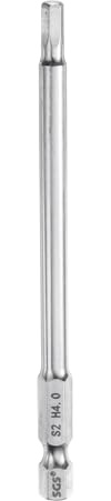 QUARKZMAN Punte per Cacciavite Chiave Esagonale 4mm (H4) Metrico 1/4 Attacco Esagonali 100mm (4) Punta Magnetica Lunghe Acciaio S2 Punta per Trapano Piatta Grado Industriale per Viti