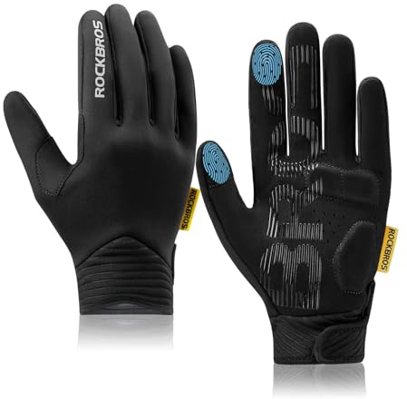 ROCKBROS Fahrradhandschuhe Herren und Damen, Laufhandschuhe Männer, Handschuhe Touchscreen, Sporthandschuhe für MTB, Gravel, Laufen, Fahrrad e Sport