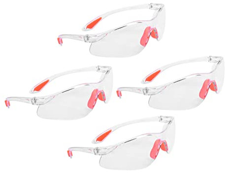 PAMINGONO 4stücke Teiliges Schutzbrillen Weichem Nasenbügel Kratzfeste Silikongläser Wind Staubdicht Leichte Und Strapazierfähige Arbeitsschutzbrille Für Männer Und Frauen