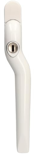 The Venetian Slimline Espag Window Handle in White - Low Profile Design so can be Used Behind Window Blinds (Right Hand)