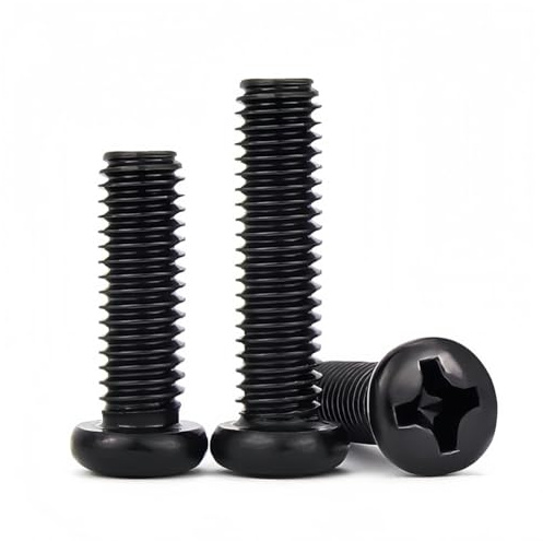 Rummyluck M5x10mm Kreuzschlitz Rundkopf Schrauben Bolzen Kohlenstoffstahl Maschinenschrauben 100 Stück