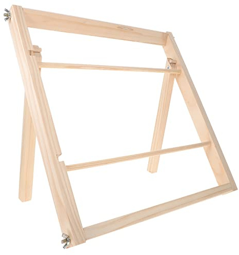 HOMSFOU Bandhalter Organizer Rack Holz 40x40cm Bastel Und Geschenkband Aufbewahrung Bastel Organizer Für Bänder Und Geschenkpapier Platzsparend Für Näh Und Bastelbedarf