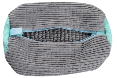 Shoe Washing Machine Bag Reusable 360° Rotating Mesh Laundry Bag with Zipper for Wash Protects Sneakers & Running Shoes from Damage(grey)