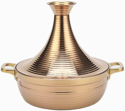 Tajine Marocain Faitout Tajine Cookware avec couvercle fermé en forme de cône Cocotte Ragoût Cocotte Mijoteuse pour plaque à induction Cuisinière à gaz