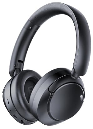 Auriculares Inalámbricos Bluetooth 5.4, Asistente Vocal,3 EQ Modos, Ruido Activa Híbrida, Auriculares Inalámbricos Diadema Estéreo HiFi con Micrófono,120 horas de reproducción con iOS y Android,Negro