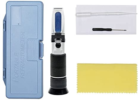 Refraktometer, 3-in-1-Handheld Honig Refraktometer for Honigfeuchtigkeit & & Bienenzucht Honigrefraktometer Wassergehalt Messgerät