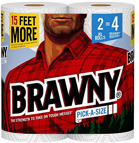 Brawny Paper Towels, 2 XL Rolls, Pick-a-Size, 2 = 4 Regular Rolls