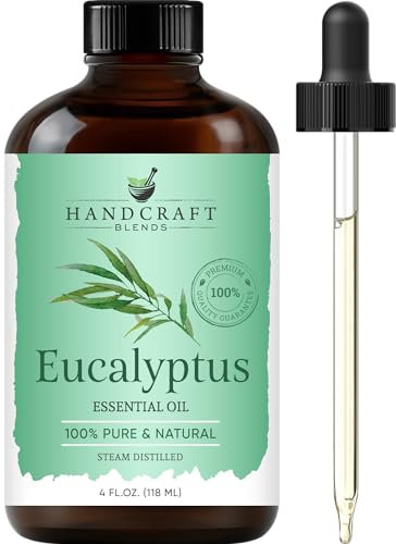 Handcraft Blends Eucalyptus Essential Oil - Huge 118 ml - 100% Pure and Natural - Premium Grade with Glass Dropper