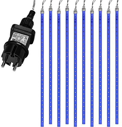 VOLTRONIC LED Meteorschauer, innen und außen, IP44, Größen- und Farbwahl, 240 LEDs, blau