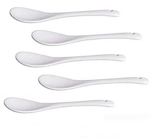 RETYLY Set of 5 Ceramic Spoon Teaspoon Spoon Jam Honey