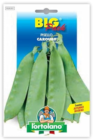 L'ortolano sementi di legumi (piselli, fagioli ecc...) di qualità in confezioni varie (pisello carouby-taccole, 50 grammi)