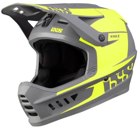 IXS Xact Evo Integralhelm für Mountainbike/E-Bike/BMX, Unisex, Lime-Graphit, Größe L