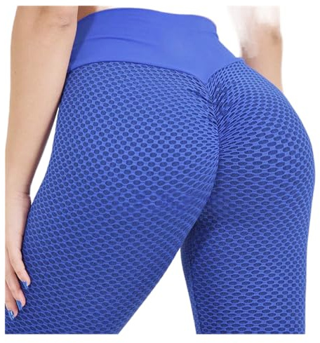 QSCTYG Damen Sport Leggings Nahtlose Leggings Frauen Yoga Fitness Push Up Sweatpant Sports Laufen Bodybuilding Leichtathletik Gymning Legging 618 (Color : Blue, Size : M)