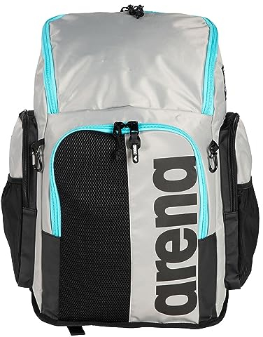 ARENA Spiky III Schwimm Rucksack 45, Freizeit- und Sportrucksack aus Wasserabweisendem Material, Gepolsterte Schulterpartie, Schulrucksack, 45 Liter