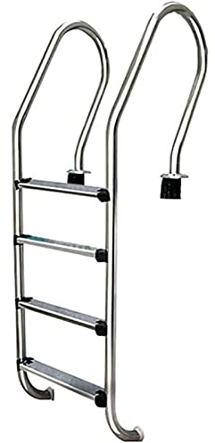 Poolleitern Für Eingelassene Pools, Poolleiter Mit Rutschfester Trittstufe, Edelstahl 2/3/4/5-Stufen-Poolleiter Im Boden, Strapazierfähige rutschfeste Leiter, Einfache Montage (Color : 4 Pedals)