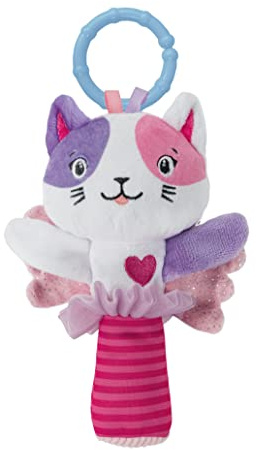 Clementoni - Sonajero Dulce Gatita, sonajero de Peluche, sonajero bebé Desde 0 Meses (17784)