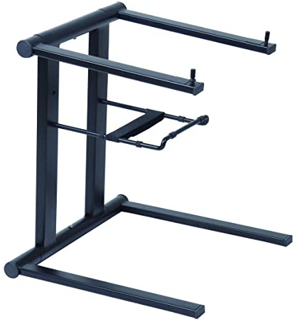 Strong Hold DJ-Laptop-Ständer, faltbar, schnelle Einrichtung, geringes Gewicht, mit Sub-Tablett, mit Tragetasche (SH-LS400)