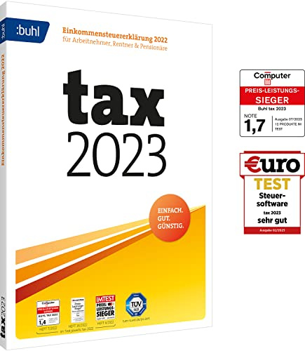 Tax 2023 DVD Box (für Steuerjahr 2022) | Postzustellung: Einkommensteuererklärung 2022 für Arbeitnehmer, Rentner und Pensionäre (Buhl Finance)