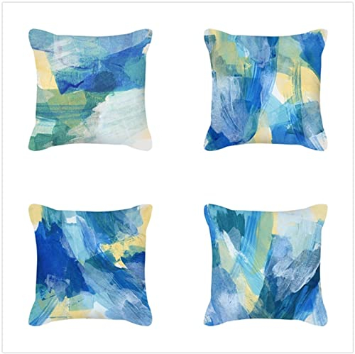 Kissenbezug 40x40cm 4er SetBoho Wohnzimmer Outdoor Deko, Schlafzimmer Zimmer Dekor Kissenhülle Kissenbezüge mit Verstecktem Reißverschluss, Couchkissen, Sofakissen Weinachten Bunte Zusammenfassung