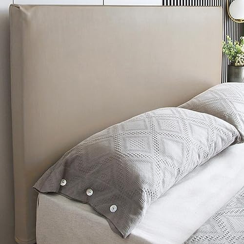 Bettkopfteil Hussen Bett Kopfteil Bezug/Überzug Elastisch Leder Kopfteilbezug Schwarz,Staubdichte All-Inclusive Dehnbare Schutzhülle Für Schlafzimmer Kopfteil ( Color : Brown , Size : 140-170cm )
