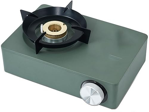 Mini-Kassettenkocher mit winddichtem Ring, tragbare Aufbewahrung, sicherer Schutz, Outdoor-Campingkocher (ohne Gas) (grün)