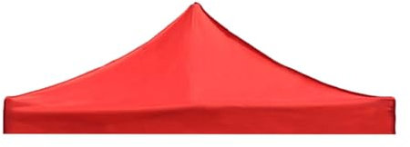 YIUPEDRFG Cubierta de toldo para Patio - Durable y Resistente Cubierta de toldo para Exteriores de Tela de Lona para Techo de pabellón de cenador de Amplia aplicación, Rojo, 3x3