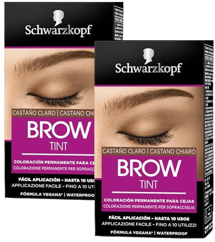 Colorazione Permanente Per Sopracciglia, CASTANO CHIARO (2 Confezioni)