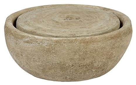 Solid Rock Stoneworks Small Infinity Bowl Fountain - 8 Tall - Buff