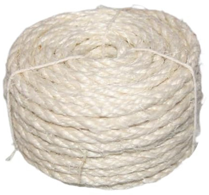 KLFEXVP Tiragraffi for Gatti Corda in sisal Intrecciata Tappetino AntiGraffio Cavo for Animali Domestici Protezione for mobili Corda di spago Multiuso Corda di Canapa Intrecciata, 30 m(50m)