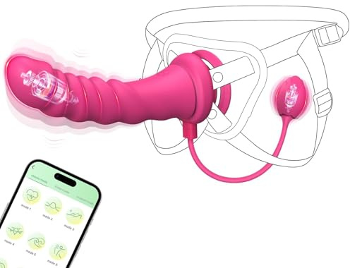 BDSMYEE Strap on Dildos mit 10 Vibrationsmodi,Vibration Dildoschwanz mit Aanlvibrator,Strap On Umschnall für Frauen,Umschnalldildo Umschnallpenis mit Fernbedienung für Frauen (Strap - Rosa)