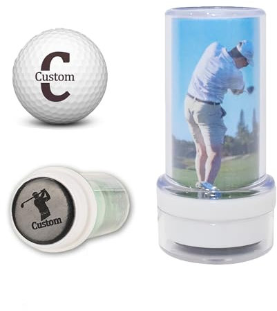 Individueller Golfball-Stempel Personalisierte Golfball-Marker Golfball Namensstempel Monogramm-Golfballstempel mit Bild Golf Ball Marker Geschenke für Golfspieler Golfliebhaber Golf Zubehör