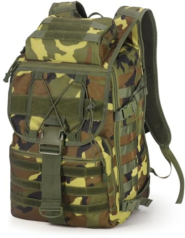 SHANNA Militärrucksack 35L/50L Armee Rucksack Molle, Hohe Kapazität Trekkingrucksack Wanderrucksäcke Assault Pack Taktischer Kampfrucksack für Outdoor Camping 3 Tage Bug Out Go Bag Angeln Jagd