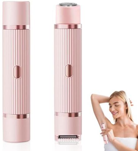 DASIAUTOEM Elektrischer Rasierer Damen, Epilierer Damen, 2 in 1 Doppelkopf Elektrorasierer, Wasserdicht Rasierer für Bein, Körper, Achselhöhle, Bikini, Gesicht, Damenrasierer