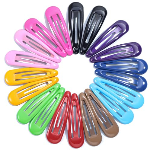20 Stück Hair Clips Haarclips Mädchen, Haarspangen Snap, Haarspangen Damen, Nahtlose Haarspange, Metall Haarklammer, Bunte Wassertropfen für dickes und dünnes feines Haar Haarstyling