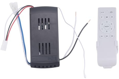 Nxyupv Kit di controllo remoto universale per ventilatore da soffitto, 40 W, funzione di sincronizzazione a 6 velocità, telecomando di ricambio per ventilatori e luci da soffitto CC