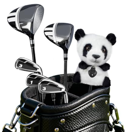 Scott Edward Golf Club Cover Fit Well for Hybrid and Fairway Wood Golf Club, Funny Cute Animal Design Soft Functional Golf Headcover Stylish Protection for Your Clubs for Men and Women(Panda)
