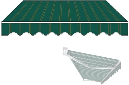 Generico Tessuto di Ricambio per Tende da Sole Retrattile, tendone con baldacchino, Impermeabile, Protezione Solare, per Giardino, terrazza, Balcone, Solo Tessuto(15x10ft/460x300cm)
