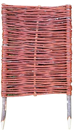 Beetbegrenzung aus Weide - Garten Steckzaun zur Beetumrandung - Weidenzaun Zaun Beeteinfassung - Beeteinfassung Gartenzaun Zum Stecken Flexible Weidengeflecht (Höhe: 40cm x Länge: 30cm, 10)