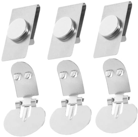 AKOOSY Magnetische Krawattenhalterclips Modisch aus Edelstahl 3 Paar und Unsichtbar Faltenfrei Praktisch für Herren für Business und Events