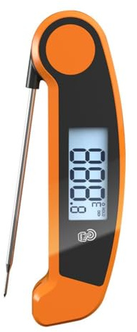 Opatiny Digital Folding Meat Thermometer with Foldable Probe Reading -50 to 300 for Range IPX5 Waterproof Grilling Baking and Roasting