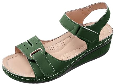 Sandali da yoga da donna con separatori per le dita dei piedi, sandali da donna con plateau anti apertura, sandali piatti estivi da passeggio con infradito ortotiche, sandali a punta chiusa, da donna