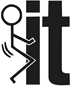 Plott Aufkleber Fuck It Fuck Off Sticker Stickman Shocker Tuning Fun Gag