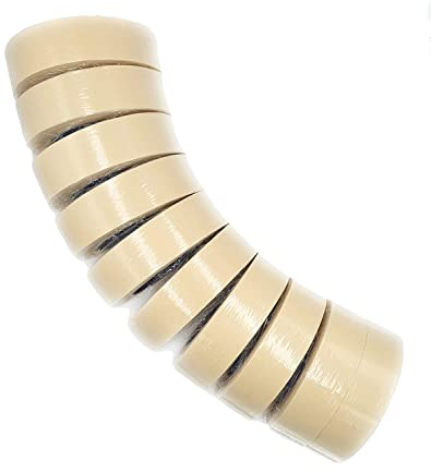 ACIT Tour de 10 rouleaux de ruban de masquage pour peinture, 50 m x 30 mm. Blanc, Ne Laisse Aucun Résidu