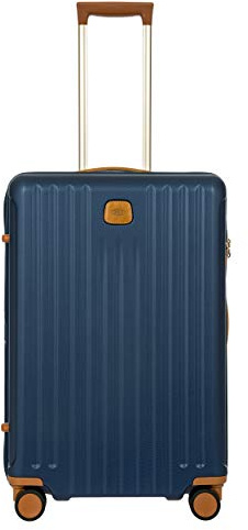 Bric's Hartschalen-Trolley Erweiterbar, Kollektion Capri, Mittelgroßer Koffer mit 4 Rollen, Leicht und Widerstandsfähig, USB-Anschluss, Integriertes TSA-Schloss, Maße: 48x69x28/32, Blau