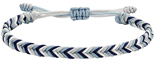 JENDEAR SHINE Pulsera de Cuerda para Damas y Niñas, Cuerda Tejida a Mano, Color Degradado Ajustable, Fiesta al Aire Libre, Pareja, Amistad, Regalo de Cumpleaños.